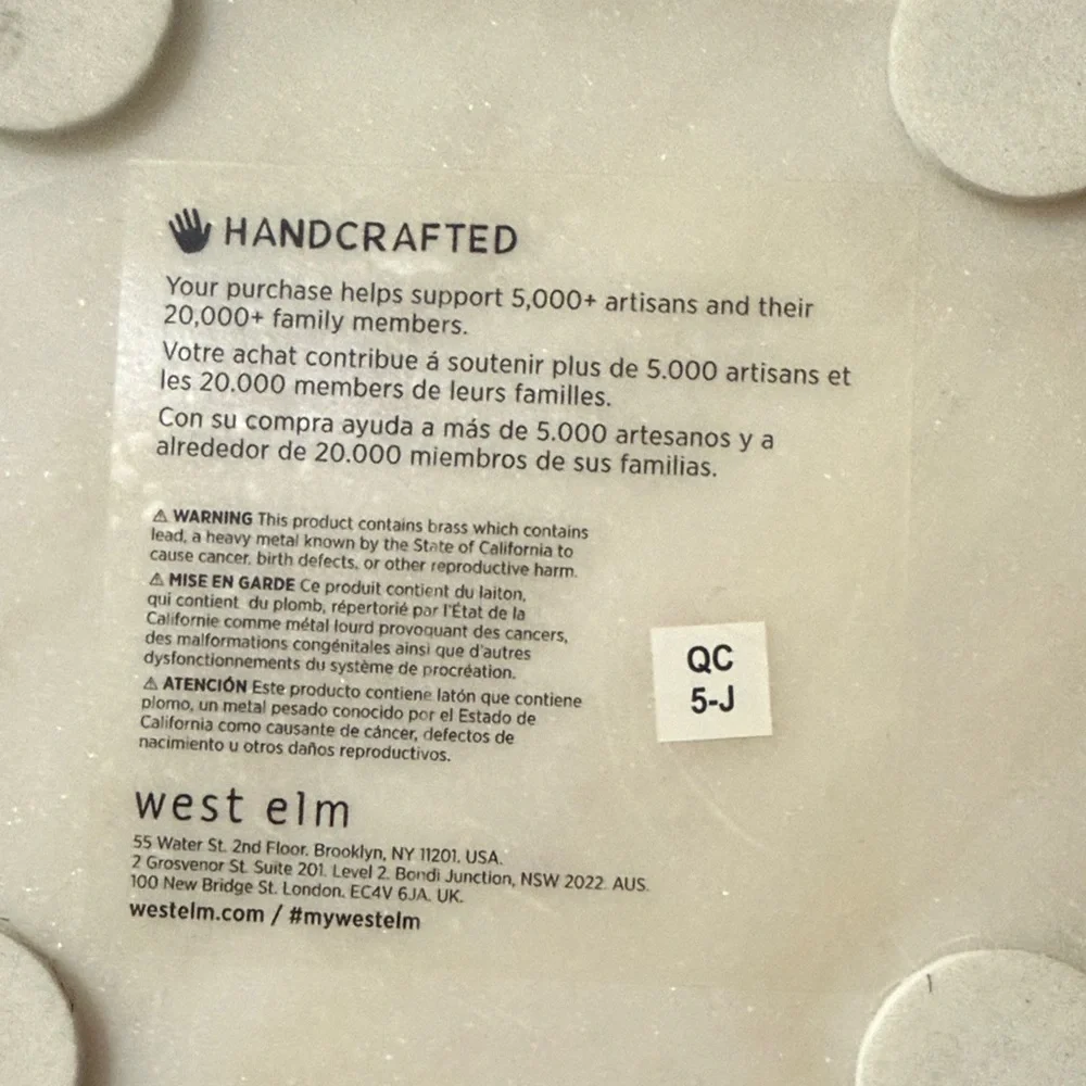 West Elm elegant marble